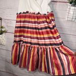 Women’s Striped Bottom Tie Shoulder Dress | 0XL Size 0X Photo 1