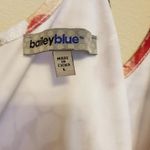 Bailey blue  Floral Lace Dress L Zip Back Photo 5