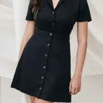Vetta Capsule The Notch Collar Two Piece Dress Size 6 Black Button‎ Front Basics Photo 0