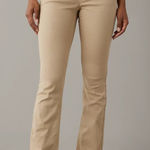 American Eagle  Outfitters Beige Stretch Kick Bootcut Pants Women's Size 6 Photo 0