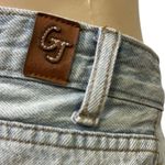 Gogo Jeans High Rise Light Wash Distressed Ripped Blue Jean Shorts 33 Juniors 17 Photo 4