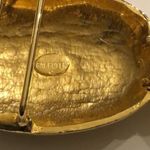 Vintage Signed Gay Boyer Gold Tone Retro Interlocking Belt Buckle Photo 4