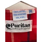 Vintage PURITAN Clothing of Cape Cod Red Plaid Flannel Nightgown Women's Medium Photo 5