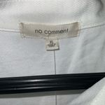 No Comment  White Pullover Button Front Elastic Waist Long Tab Sleeves XL NWT Photo 9