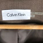 Calvin Klein Jacket Womens 14 Taupe Brown Zip Front Business Casual Minimalist Photo 5
