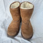 UGG  Australia Tan Brown Chestunt Genuine Leather Short Boots‎ Women's Size 5 Photo 1