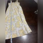 Monteau  Yellow Floral Midi Dress Sz S Babydoll Easter Springs Milkmaid Photo 7