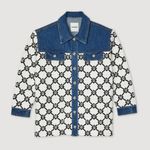 Sandro  Knit and Denim Coatigan Photo 1