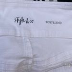 Style & Co . Boyfriend Low Rise Jeans Brt‎ White NWT Photo 5