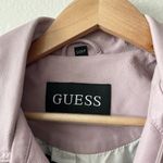 Guess pastel purple bomber motorcycle biker leather jacket Photo 1