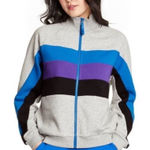 Lego Women's Gray and Blue Bomber Jacket Size M Photo 0