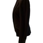 Anne Klein Black Vintage 1970s 100% Wool Women’s Blazer with Peak Lapels Size 4 Photo 3