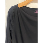 Commando  Butter Scoop Neck Bodysuit Top Womens Size XL Black Fitted Half Sleeve Photo 1