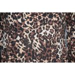 Lascana Ladies Brown Cheetah Print Blouse Top Size S 3/4 Bell Sleeves Animal Pri Photo 3