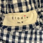 Elodie  Womens M Blue 100% Cotton Gingham Off Shoulder Blouse Country Cottagecore Photo 3