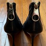 Ted Baker Taminaa Black Mesh open toe leather detailing high Heel pumps, size 7 Photo 2