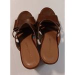 Franco Sarto Brown Faux Cork Wedge 8 Mule Open Toe Preppy Y2K Slide Dress Sandal Photo 8