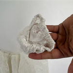 Heatherly Cottage Eyelet‎ Crop Top Balloon Sleeve Peasant Embroidered Size XSP White Photo 3