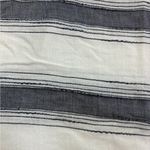 Loft ⭐️ White and Denim Blue Textured Striped Lightweight Cotton Blouse Photo 4