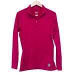 Nike  Pro Pink Quarter Zip Pullover Shirt Sz L Photo 0