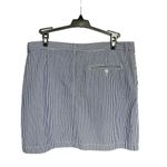 Ralph Lauren Sport Women's Striped Knee Length Skirt Blue Size 8 Photo 3