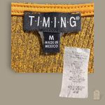 Timing  Mustard Ribbed Wrap Deep V Sweater Top Medium Photo 4