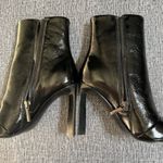 Karl Lagerfeld  Paris Vica Black Patent Leather Dress Booties Photo 9