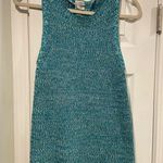 cupio NWT  Size M Scoop Neck Sleeveless Cotton Teal Heather Knit Vest Top Cotton Photo 0