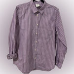 Gap  Purple White Blue Striped Shirt Sz L Photo 0