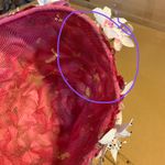 VINTAGE CIRCA 1960'S HANDCRAFTED PINK W/SILK FLOWERS CLOCHE HAT Photo 8