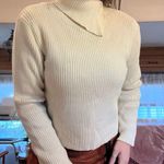 Orvis fold over turtleneck sweater oat cream wool Photo 0