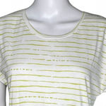 Chico's ‎ Shirt Womens Medium White Green Striped Tee Classic Essential Casual Photo 4