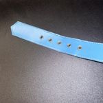 Blue Faux Leather Gold Photo 7