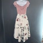Windsor  Women’s Cut Out Pink Lace Floral High Low Dress size Medium Photo 5