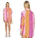 Beach Riot  Alexa Coverup Button Down Stripe Shirt Women’s Size Large/XL Photo 1