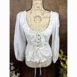 Ciao Lucia Olympia Eyelet Cut Out Detailed Top White size XS Photo 4