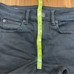 American Eagle  Next Level Stretch High Rise Shortie Black Rolled Raw Hem size 2 Photo 7