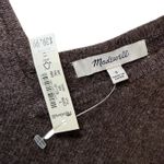 Madewell V Neck Ribbed Knit Sweater Tank Top Wool Cotton Small Dark Brown Small Photo 1