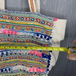 America and beyond colorful rainbow Pom Pom tassel hand bag tote purse beach bag Pink Photo 2