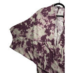 Torrid  Womens Kimono Wrap Cardigan Size 1/2 Purple Tie Dye Washed Cocoon Open Photo 7