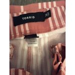 Torrid Size 16 Striped dusty pink dress shorts Front Tie Photo 3