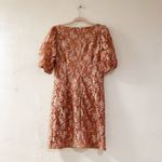 JS Collections Lia Puff Sleeve Midi Formal Dress in Pink Size 10 Photo 2