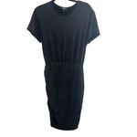 EXPRESS ✨ Silky Sueded Jersey Ruched T-Shirt Midi Sz Medium Dress✨ Photo 6