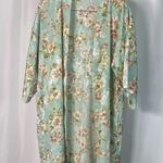 California Dynasty Vintage Satin Floral Lace Flowy Robe Sexy Feminine Green Size undefined Photo 0
