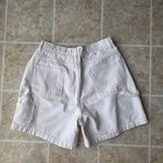 vintage carpenter utility style white high rise Jean mom shorts Size 10 Photo 1