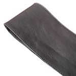 Chocolate Brown Leather Wide Waist Belt Gold Tone Circle Buckle Rhinestone Photo 3