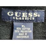 Guess  Classics Black Velvet Button Down Shirt Long‎ Sleeve Casual Top XL Photo 2