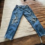 Old Navy Blue Boyfriend Jeans Distressed Casual Photo 0