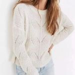 Madewell Charley pointelle alpaca blend ivory colored sweater. Size small Photo 0