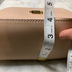 Michael Kors  Pale Pink Leather Domed Satchel Handbag Crossbody Gold Chain Photo 13